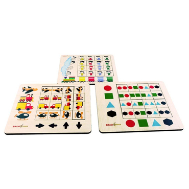 Kodlamaya Giriş 3’lü Renkler,Yönergeler,Dizilim Puzzle Set STEM