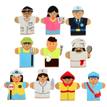 Meslekler El Kukla Seti 10 Figür