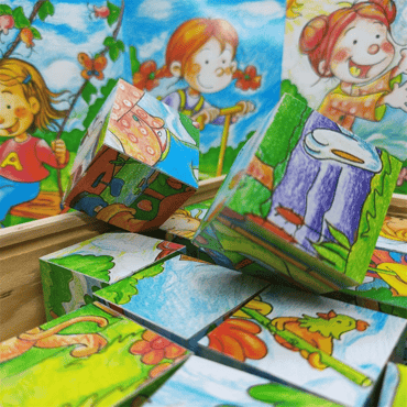 Mevsimler Ahşap Küp Puzzle