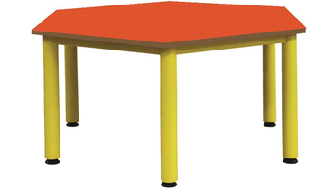Oscar Metal Leg Hexagonal Table