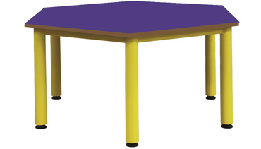 Oscar Metal Leg Hexagonal Table