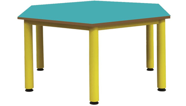 Oscar Metal Leg Hexagonal Table