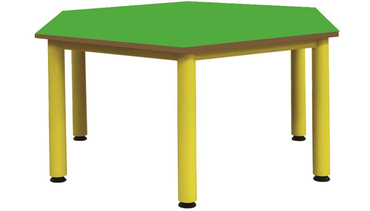 Oscar Metal Leg Hexagonal Table