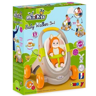 Smoby Minikiss Animal 3'ü1 Arada Yürüteç