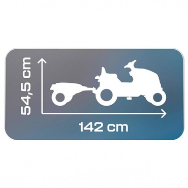 Smoby XL Römorklu Pedallı Traktör - Mavi