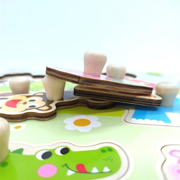 Tooky Toy  Vahşi Hayvanlar Ahşap Puzzle