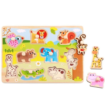Tooky Toy  Vahşi Hayvanlar Ahşap Puzzle