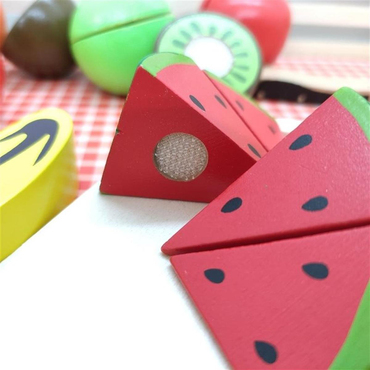 Tooky Toy Ahşap Tepsili Meyve Kesme Seti