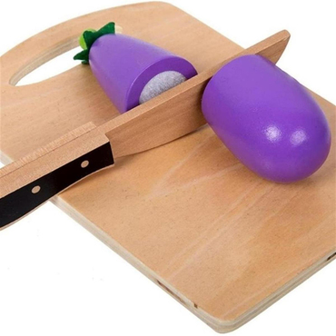 Tooky Toy Ahşap Tepsili Sebze Kesme Seti