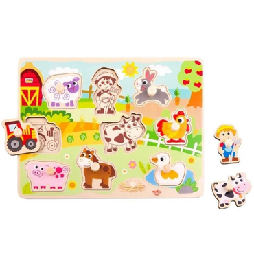 Tooky Toy Çiftlik Hayvanları Ahşap Puzzle