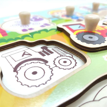 Tooky Toy Çiftlik Hayvanları Ahşap Puzzle