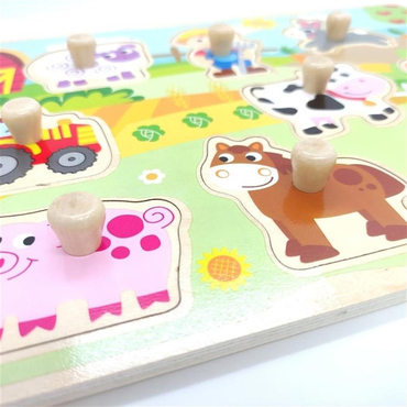 Tooky Toy Çiftlik Hayvanları Ahşap Puzzle
