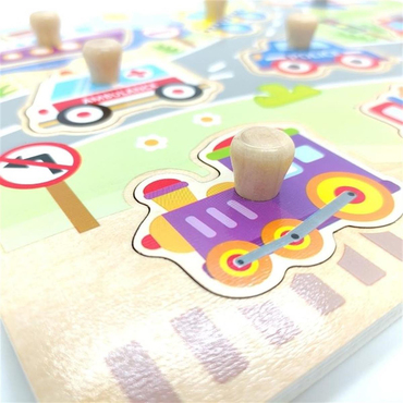 Tooky Toy Taşıtlar Ahşap Puzzle