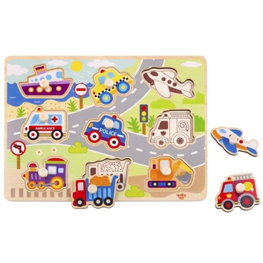 Tooky Toy Taşıtlar Ahşap Puzzle