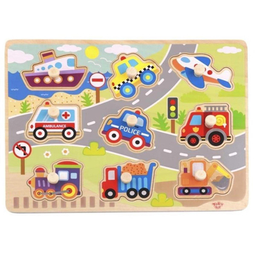 Tooky Toy Taşıtlar Ahşap Puzzle