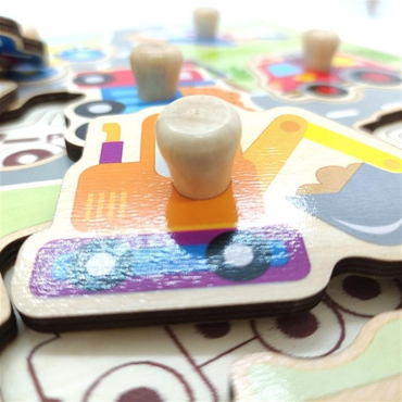 Tooky Toy Taşıtlar Ahşap Puzzle