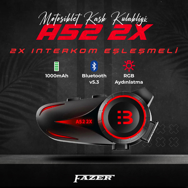 Fazer A52 2X Motosiklet Kask İnterkom İntercom