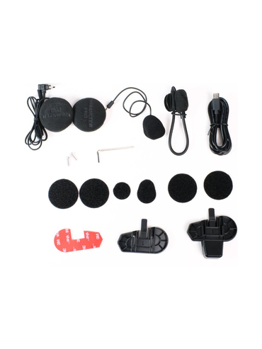 KN2300 Pro Motosiklet Kask Interkom Bluetooth Intercom Kulaklık Seti Gri