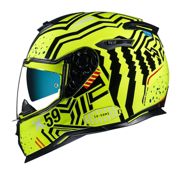 NEXX SX.100 ENIGMA NEON SARI-SİYAH KASK