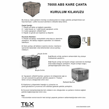 TEX 70055 ABS 50 Litre Siyah Arka Çanta