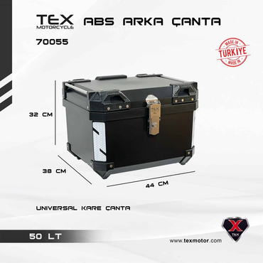 TEX 70055 ABS 50 Litre Siyah Arka Çanta