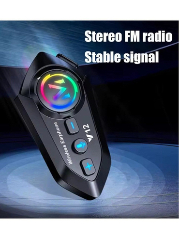 Y12 Motor Kask Kulaklık Rgb Modlu Radyolu Motosiklet Kulaklık 5.3 Bluetooth Intercom