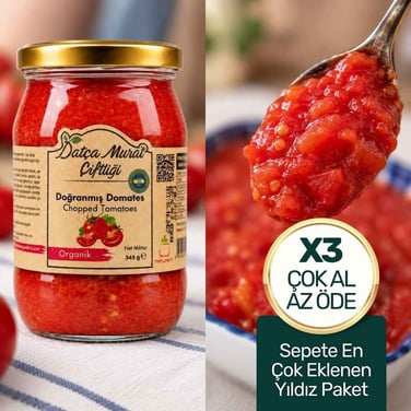 3 'lü Paket Organik Rendelenmiş Domates 345g