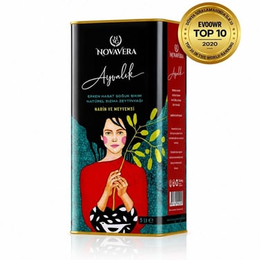 Ayvalık Erken Hasat Naturel Sızma Zeytinyağı  5 LT - Novavera
