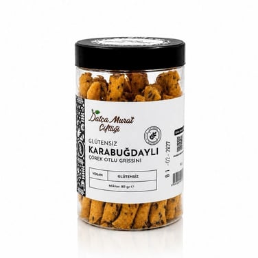 Glütensiz Karabuğdaylı Çörek Otlu Grissini 80g