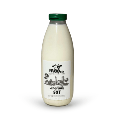Organik Tam Yağlı Pastörize İnek Sütü 1 Lt - Moo Süt