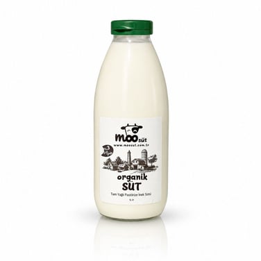 Organik Tam Yağlı Pastörize İnek Sütü 1 Lt - Moo Süt