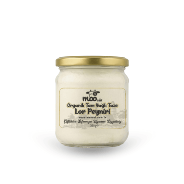 Organik Tam Yağlı Taze Lor Peynir 350 gr - Moo Süt