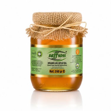 Saff 1011 Sertifikalı Organik Arısütlü Süzme Çiçek Balı 240 gr