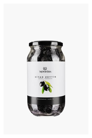 Siyah Zeytin 1 lt (cam kavanoz) - Novavera