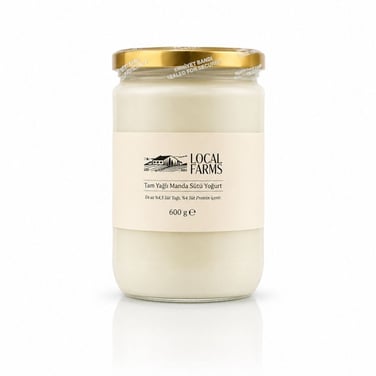 Tam Yağlı Manda Yoğurdu 600 gr - Local Farms