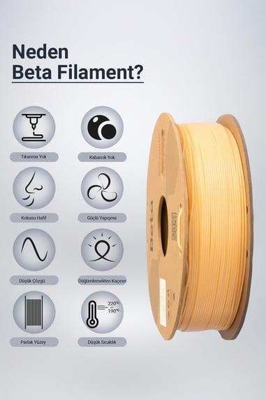 Beta PLA+ Cream Filament 1.75mm 1kg