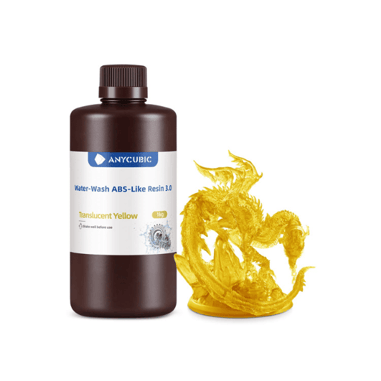 Anycubic Water-Wash ABS-Like Resin3.0-Trans.Yellow