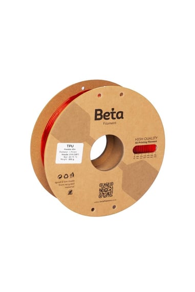 Beta TPU 95A Transparent Red Filament 800 gr