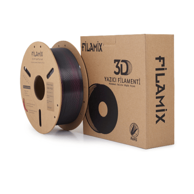 Filamix PLA Silk Magıc Siyah-Kırmızı Filament 1.75mm 1 Kg