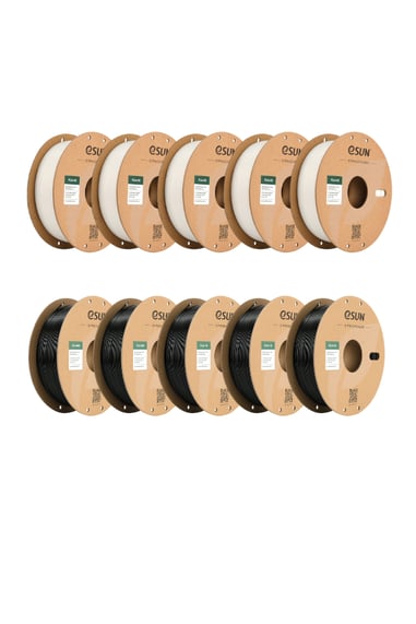 eSUN PLA+HS Siyah ve Beyaz Filament 1.75mm 10 Kg