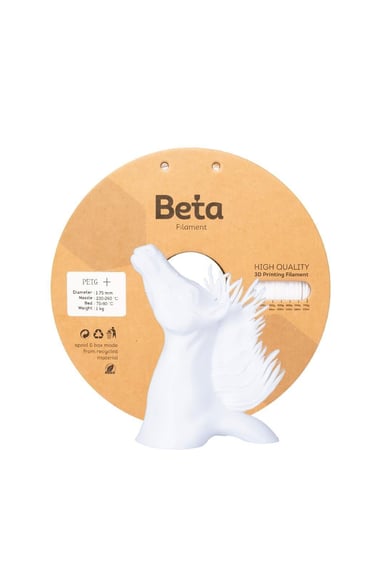 Beta PETG+ White Filament 1.75mm 1kg
