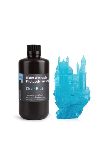 ELEGOO Suda Yıkanabilir Clear Mavi Reçine 1 Kg