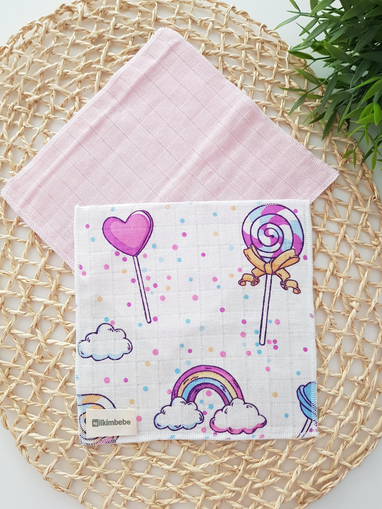 Gökkuşağı 7li Müslin Bebek Ağız Silme Mendili