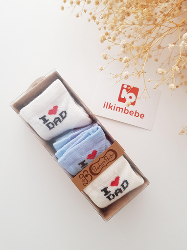 I Love Dad 6lı Bebek Çorap - Çorap