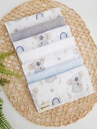 Koala 7li Müslin Bebek Ağız Silme Mendili