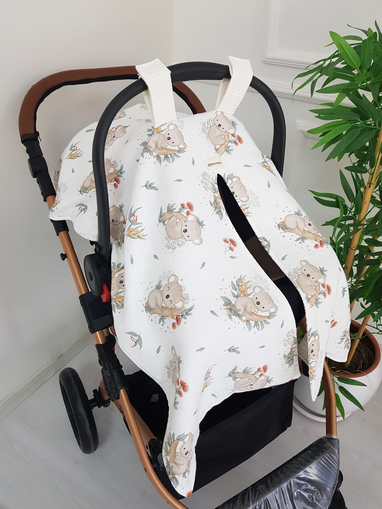 Koala Çift Taraflı Bebek Puset Örtüsü