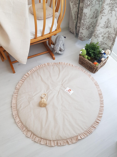 Ekose Bebek Çocuk Oyun Minderi 80cm