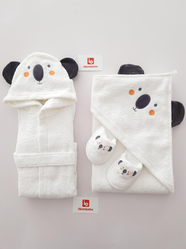 Sevimli Koala Bornoz Seti - Erkek Bebek