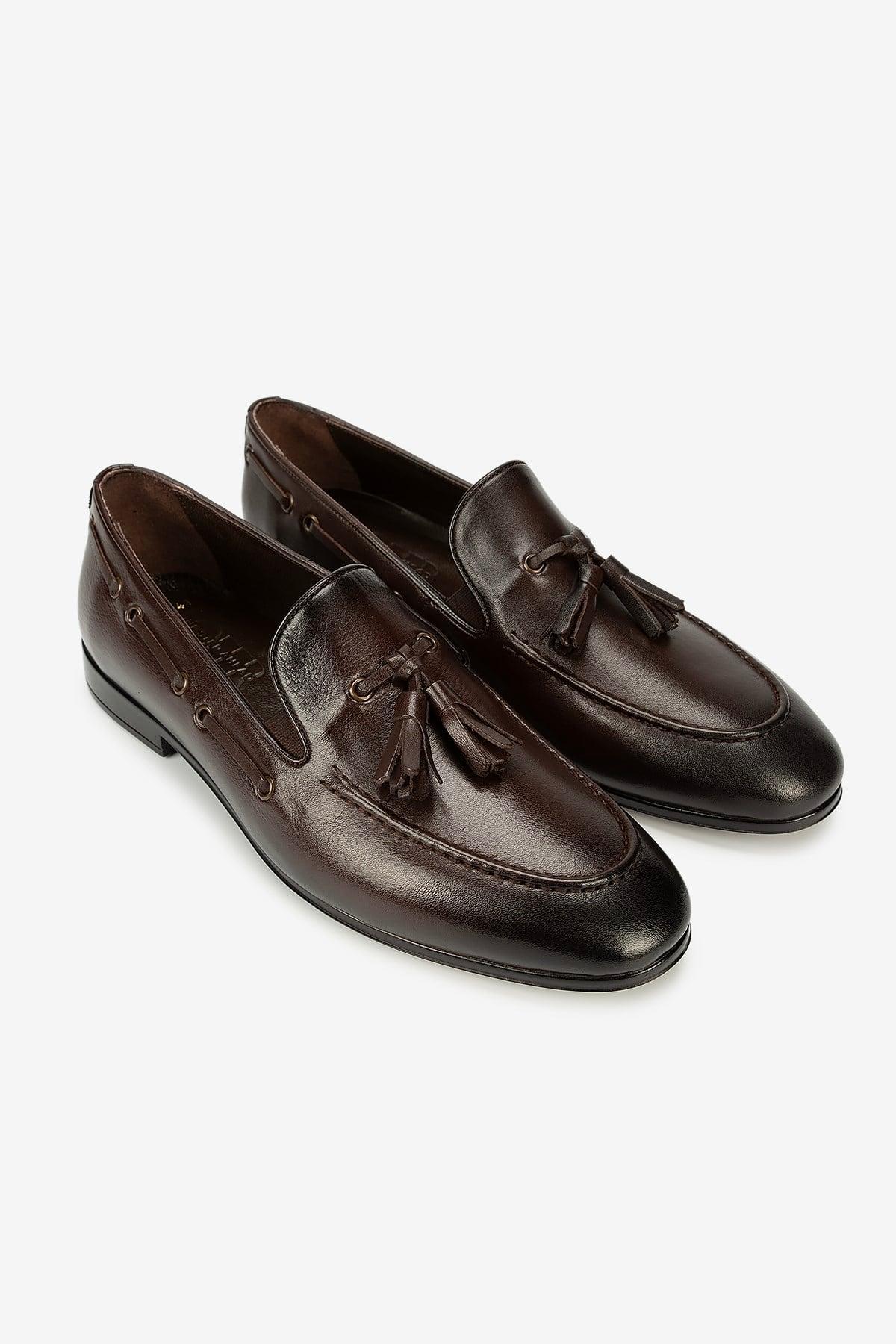 Erkek Deri Püsküllü Klasik Loafer — Kahverengi · görsel 2