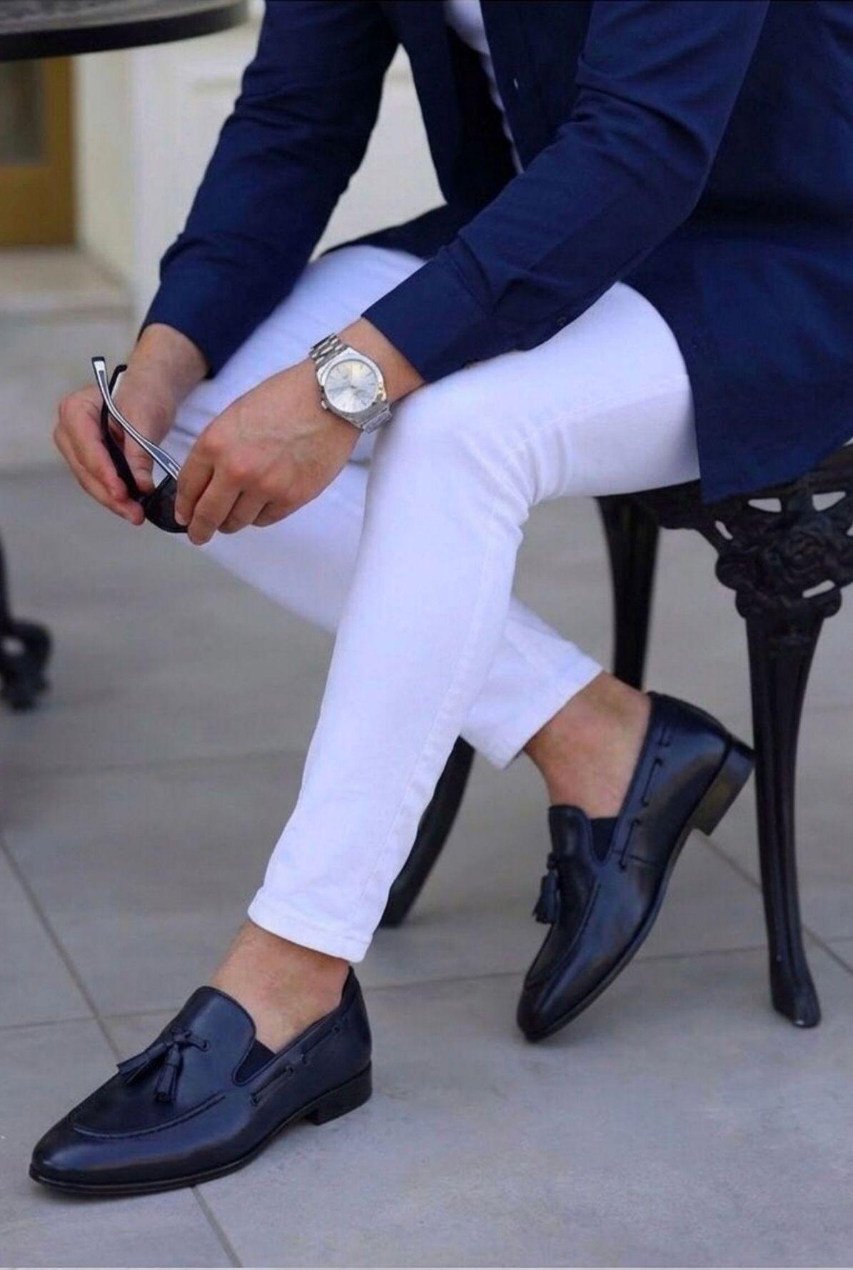 Erkek Deri Püsküllü Klasik Loafer — Lacivert · görsel 5